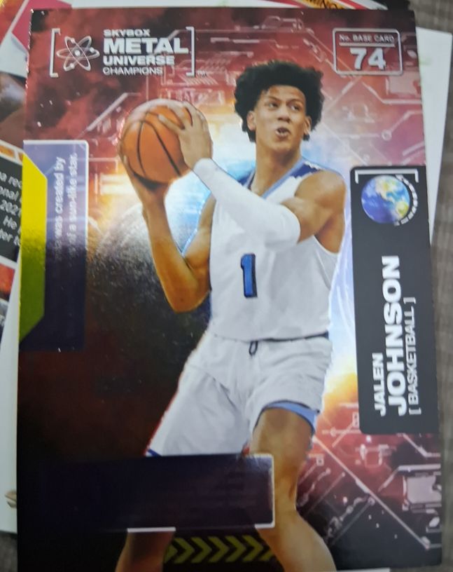 2021 Skybox Metal Universe Champions #74 Jalen Johnson — front