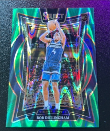 2024-25 Panini Select #84 Rob Dillingham Concourse Blue Cracked Ice Prizm Rookie — front