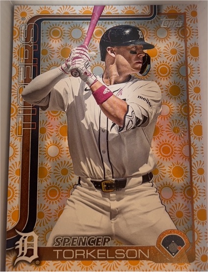 2025 Topps Series 2 #494 Spencer Torkelson Holiday Sun Parallel — front