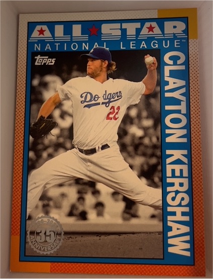 2025 Topps #90AS-27 Clayton Kershaw 1990 Topps 35th Anniversary All-Stars — front