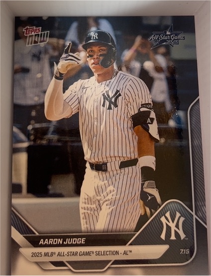2025 Topps Now MLB All-Star Game #ASG-AJ Aaron Judge — front