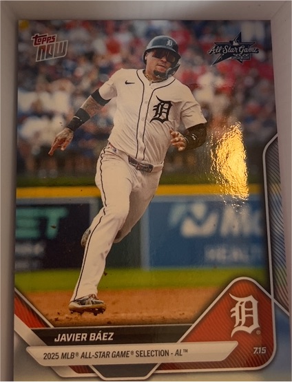 2025 Topps Now MLB All-Star Game #ASG-JB Javier Báez — front