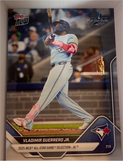 2025 Topps Now MLB All-Star Game #ASG-VGJ Vladimir Guerrero Jr. — front