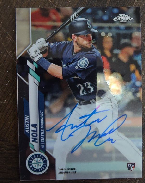 2020 Topps Chrome #RA-AN Austin Nola Rookie Autographs — front