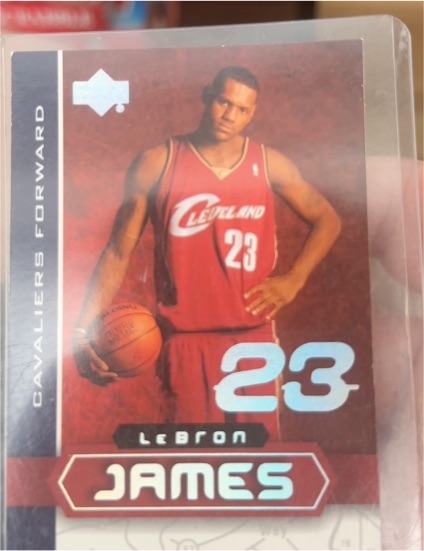 2003 Upper Deck Superstars #LBJ5 LeBron James Rookie Card — front