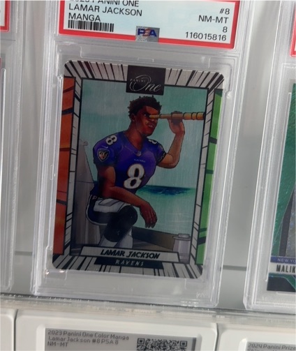 2023 Panini One #8 Lamar Jackson Manga — front