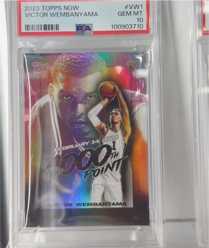 2023 Topps Now #VW-1 Victor Wembanyama 1000th Point Rookie — front