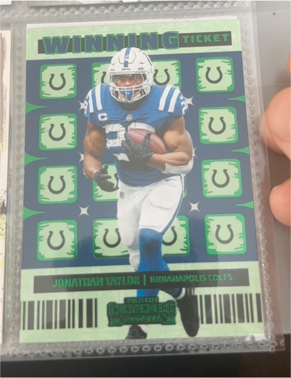 2022 Panini Contenders #WT-JTA Jonathan Taylor Winning Ticket — front