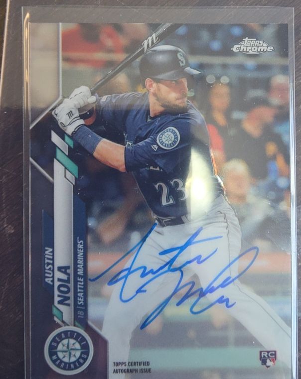 2020 Topps Chrome #RA-AN Austin Nola Rookie Autographs — front