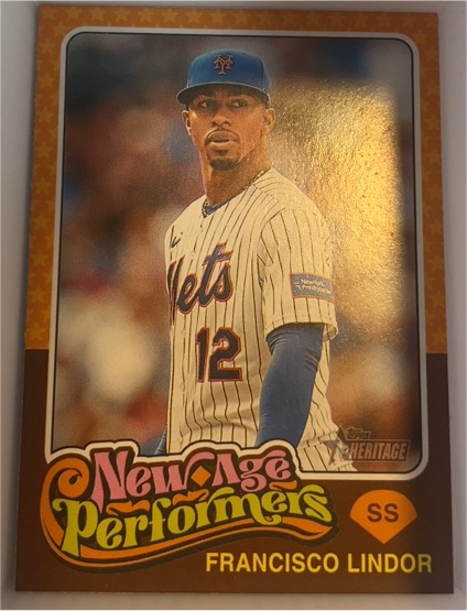 2024 Topps Heritage New Age Performers #NAP-11 Francisco Lindor — front