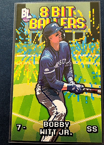 2023 Topps Big League 8-Bit Ballers #8B-11 Bobby Witt Jr. — front