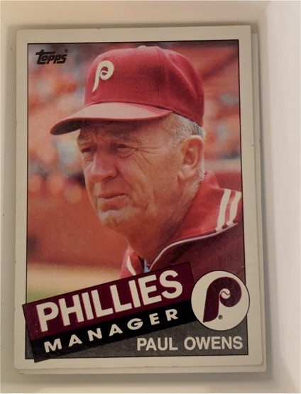 1985 Topps #92 Paul Owens — front