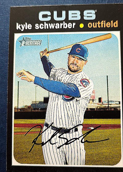 2020 Topps Heritage #409 Kyle Schwarber — front
