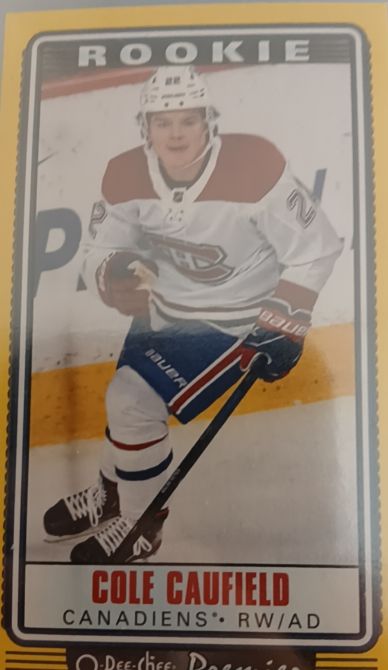2021-22 O-Pee-Chee OPC Premier Tallboys #P-37 Cole Caufield — front