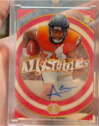 2024 Panini Illusions Audric Estime Mystique Rookie Auto — front