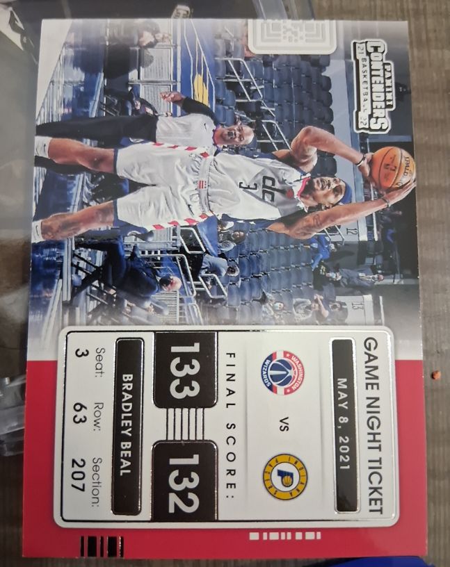 2021-22 Panini Contenders Game Night Ticket #20 Bradley Beal — front