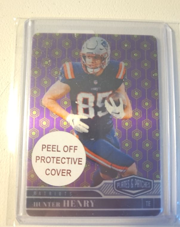 2023 Panini Plates & Patches #PP-HH Hunter Henry — front