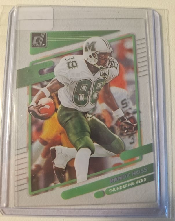 2023 Panini Chronicles Draft Picks Clearly Donruss #21 Randy Moss — front