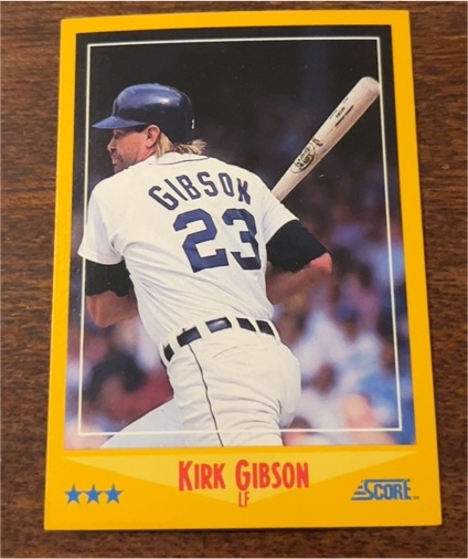 1988 Score #525 Kirk Gibson Detroit Tigers — front