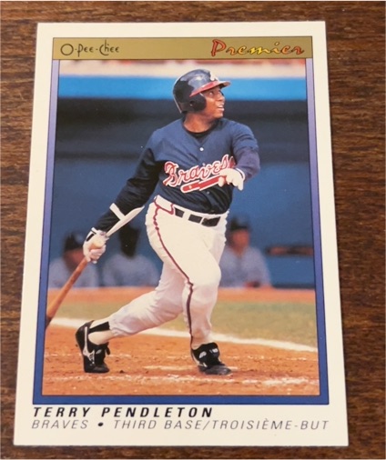 1991 O-Pee-Chee Premier #95 Terry Pendleton — front