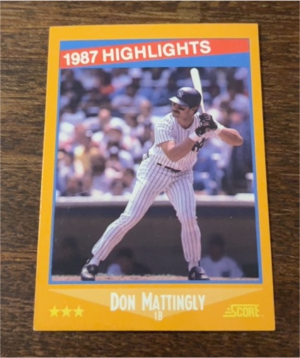 1988 Score #658 Don Mattingly — front