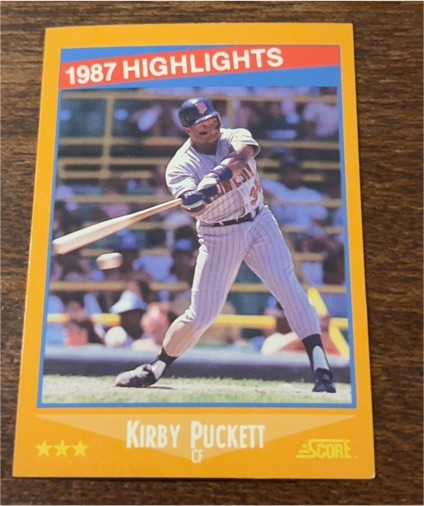 1988 Score #653 Kirby Puckett — front