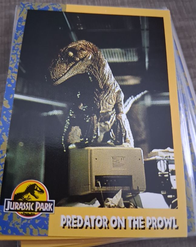 1993 Topps Jurassic Park #63 Predator on the Prowl — front