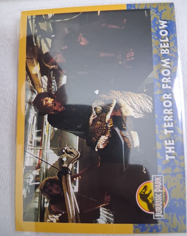 1993 Topps Jurassic Park #64 The Terror From Below — front
