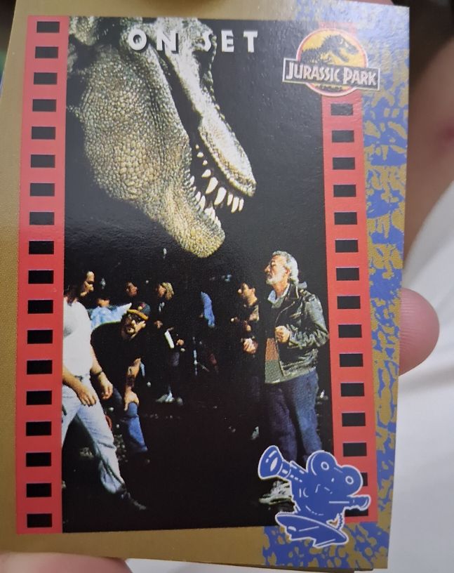 1993 Topps Jurassic Park #75 The Colossal T-Rex Prop — front