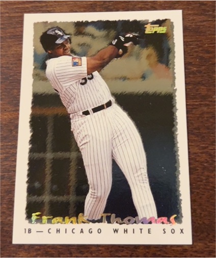 1995 Topps Cyberstats #001 Frank Thomas — front