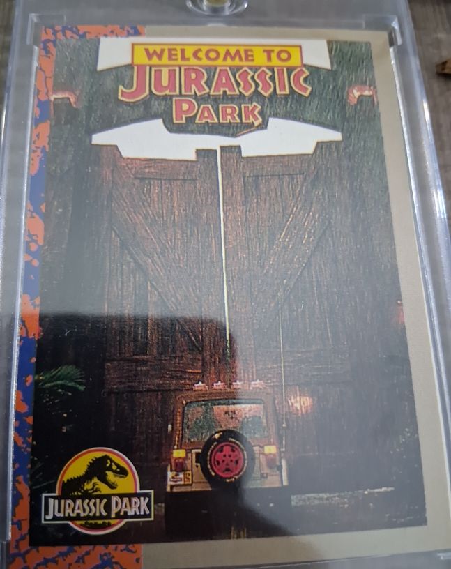 1993 Topps Jurassic Park #2 Welcome to Jurassic Park — front