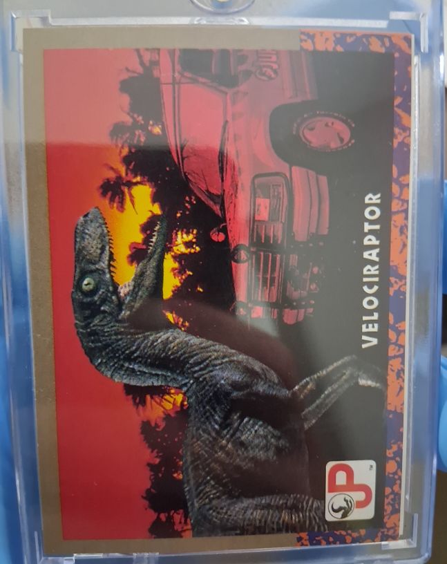 1993 Topps Jurassic Park #5 Velociraptor — front