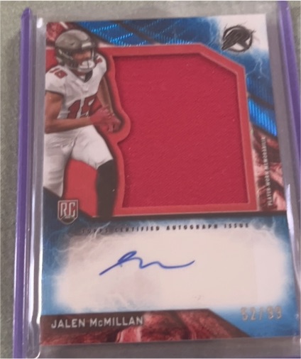 2024 Topps Resurgence Rookie Patch Autographs Jalen McMillan — front
