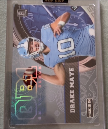 2023 Wild Card On The Clock #OCW-DM1 Drake Maye — front