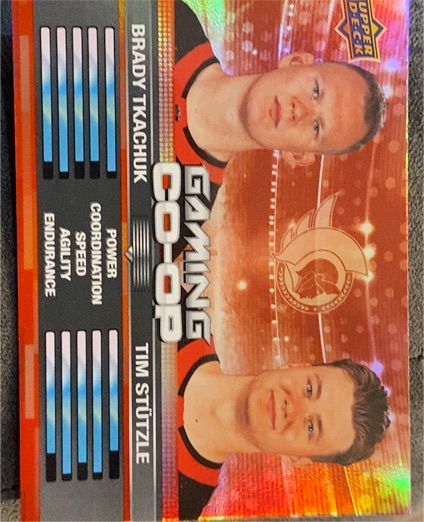 2024-25 Upper Deck Gaming Co-Op #CGO-25 Brady Tkachuk / Tim Stutzle — front