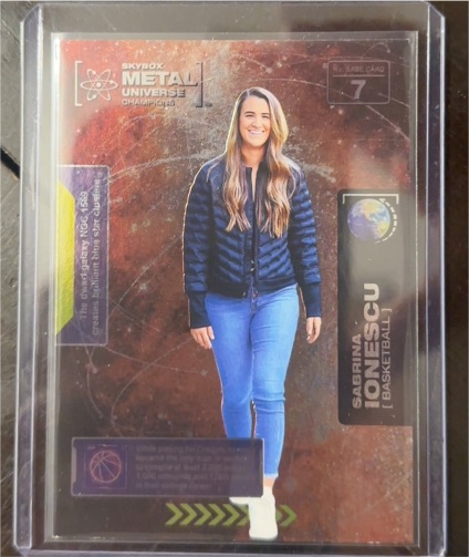 2021 Skybox Metal Universe Champions #7 Sabrina Ionescu — front