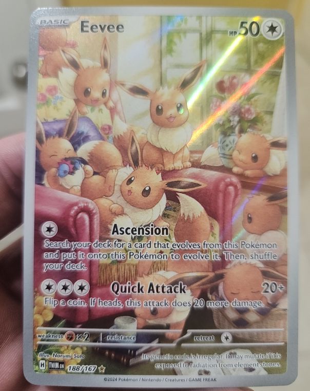 2024 Pokémon SV06: Twilight Masquerade #188 Eevee Illustration Rare — front
