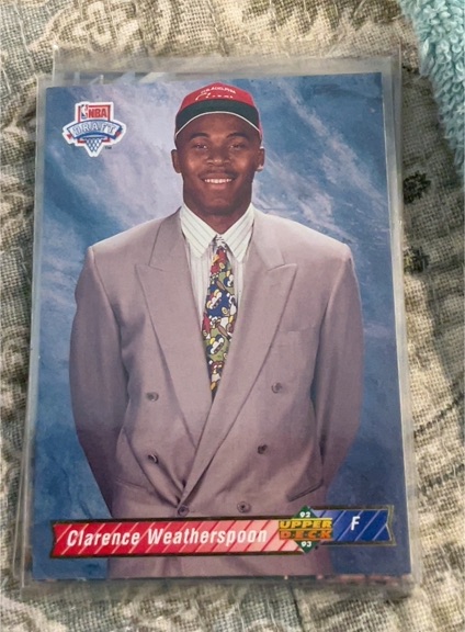 1992-93 Upper Deck #5 Clarence Weatherspoon — front