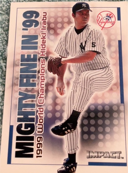 2000 Fleer Impact Mighty Fine in '99 #10MF Hideki Irabu — front