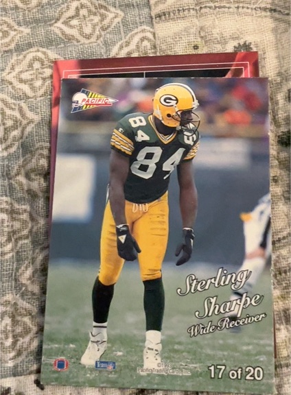 1993 Pacific Triple Folders Rookies & Stars #17 Sterling Sharpe — front