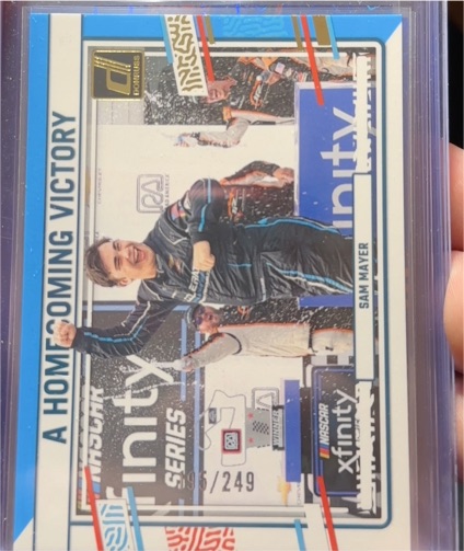 2024 Donruss #180 Sam Mayer A Homecoming Victory — front