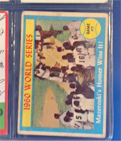 1961 Topps #312 Bill Mazeroski World Series Game 7 Homer Wins It — front