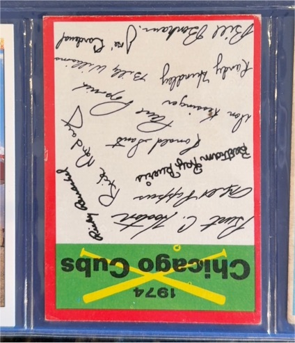 1974 Topps #NNO Chicago Cubs Team Checklists — front