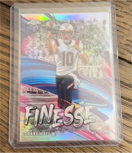 2024 Topps Chrome #F-2 Drake Maye Finesse — front