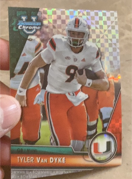 2023 Bowman Chrome University #13 Tyler Van Dyke — front