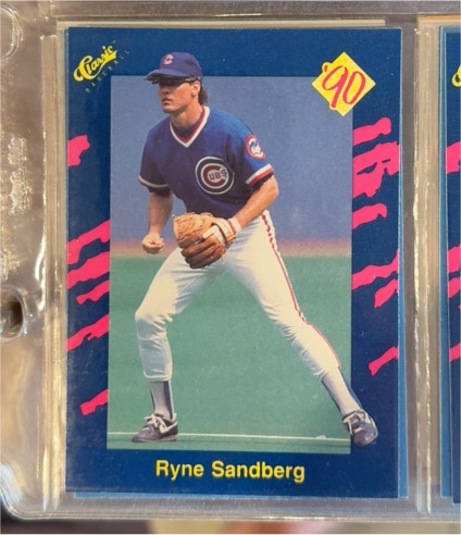 1990 Classic #27 Ryne Sandberg — front