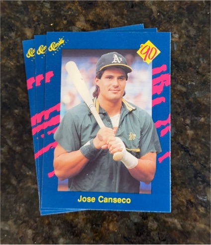 1990 Classic Blue #22 Jose Canseco — front