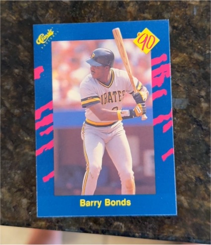 1990 Classic Blue #82 Barry Bonds Pittsburgh Pirates — front