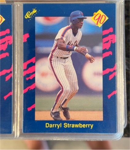 1990 Classic Blue #33 Darryl Strawberry — front