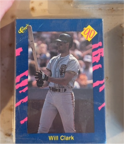 1990 Classic Blue #6 Will Clark — front